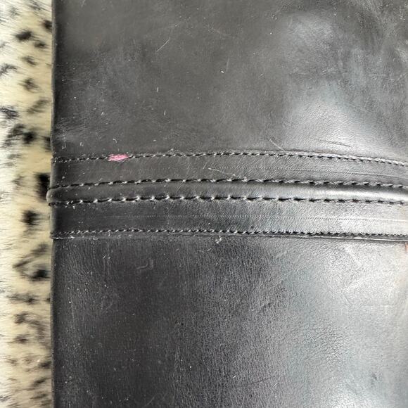 Frye Boots Melissa Trapunto Black Riding Equestrian Leather Pull On Size 7.5 B - Picture 9 of 13